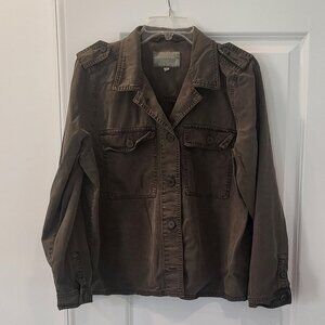LUCKY BRAND OLIVE GREEN SHIRT STYLE LIGHTWEIGHT JACKET LARGE